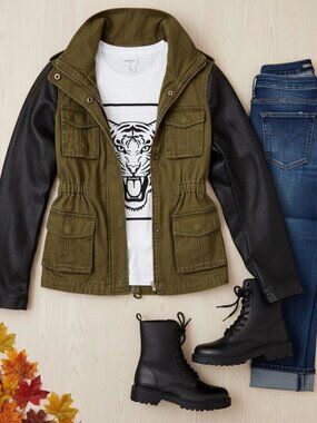 Joe Fresh Twill Military Jacket Girls  M, L, XL